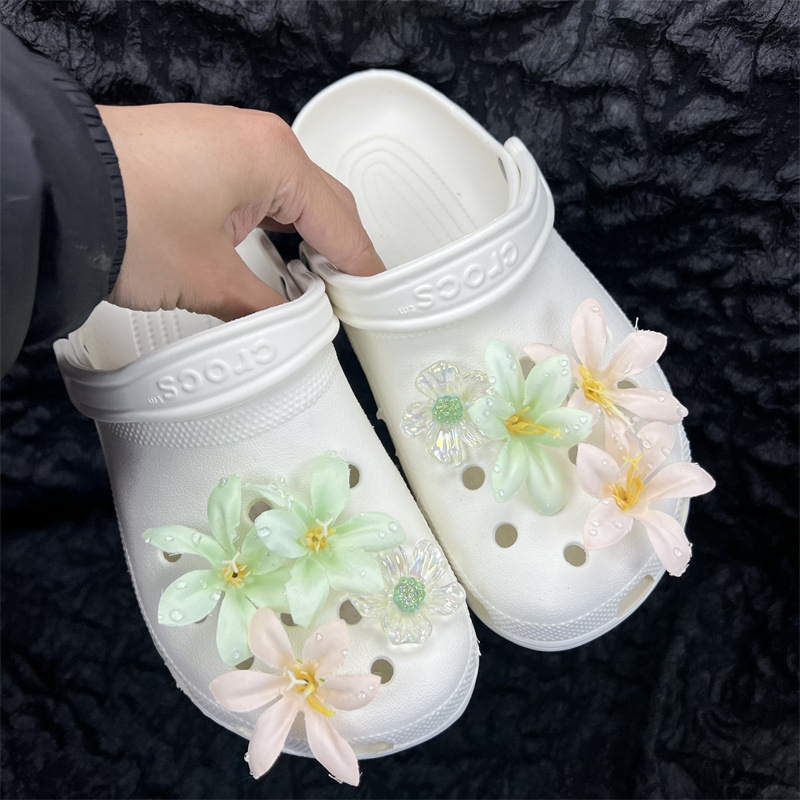 Cipővirág-kiegészítők, 34-es virág kollekció, alkalmas szandálokra és papucsokra, csat-stílus, szezonok: nyár, tavasz, ősz