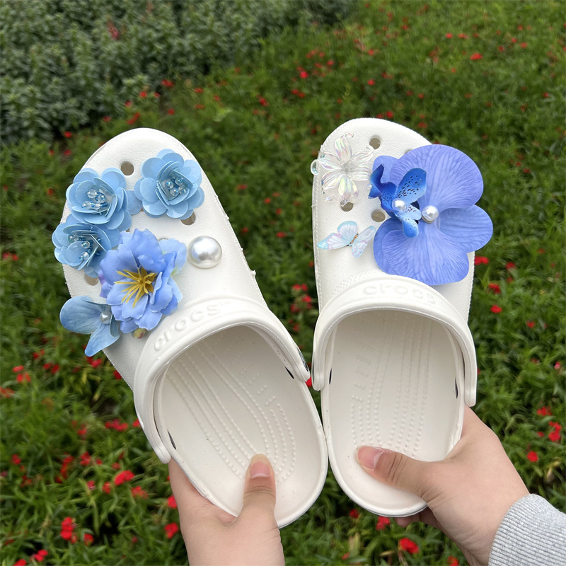 Cipővirág-kiegészítők, 34-es virág kollekció, alkalmas szandálokra és papucsokra, csat-stílus, szezonok: nyár, tavasz, ősz