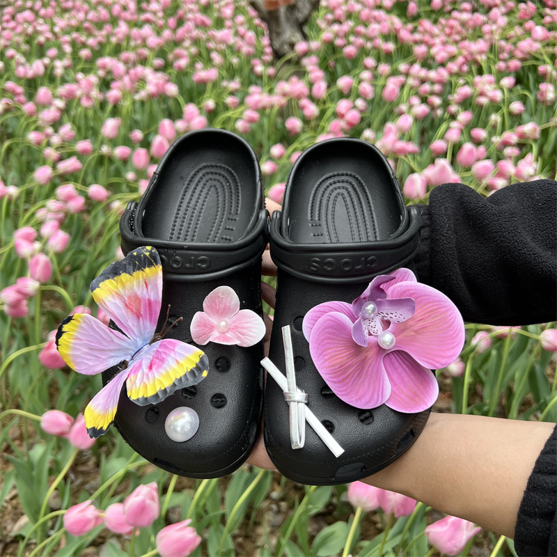 Cipővirág-kiegészítők, 34-es virág kollekció, alkalmas szandálokra és papucsokra, csat-stílus, szezonok: nyár, tavasz, ősz