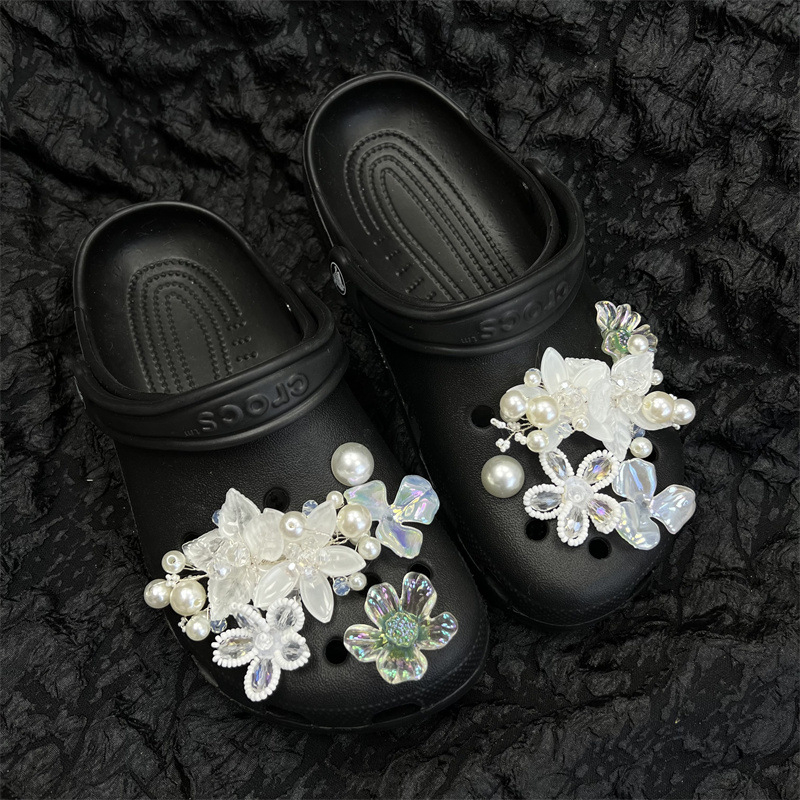 Cipővirág-kiegészítők, 34-es virág kollekció, alkalmas szandálokra és papucsokra, csat-stílus, szezonok: nyár, tavasz, ősz