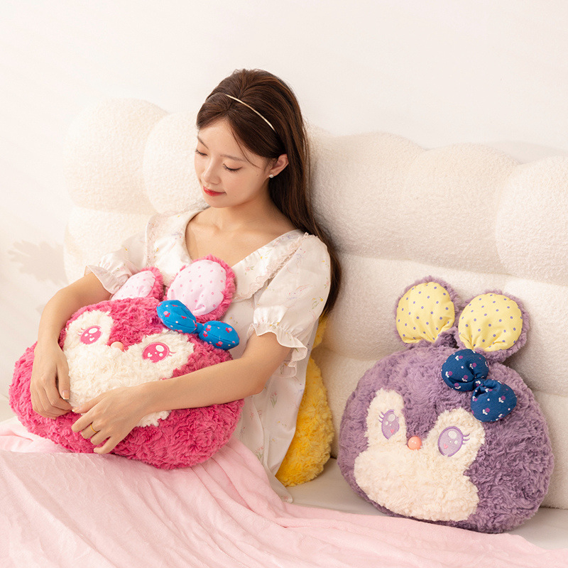 2 v 1 vankúš a deka: zajko s bodkami, polyesterový materiál, polyesterová výplň