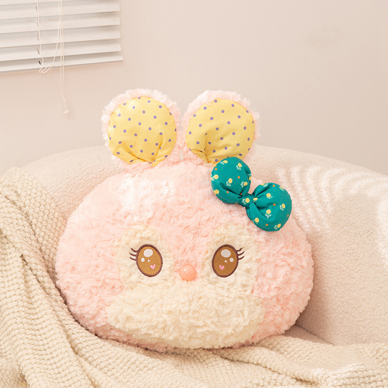 2 v 1 vankúš a deka: zajko s bodkami, polyesterový materiál, polyesterová výplň