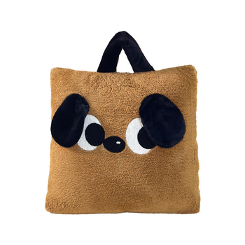 Panya 2-v-1 vankúšová prikrývka, mäkký plášť, výplň z vlákien peria, vyšívaný karikatúrny vzor, kreslený štýl