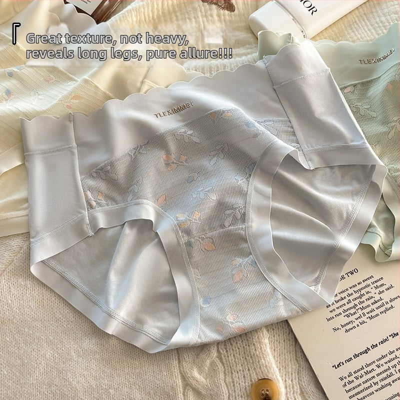 Ženske antibakterijske gaćice od najlona sa srednjim strukom i čipkom (Jacquard tkivo, podstava od Mulberry svile, antibakterijska funkcija)