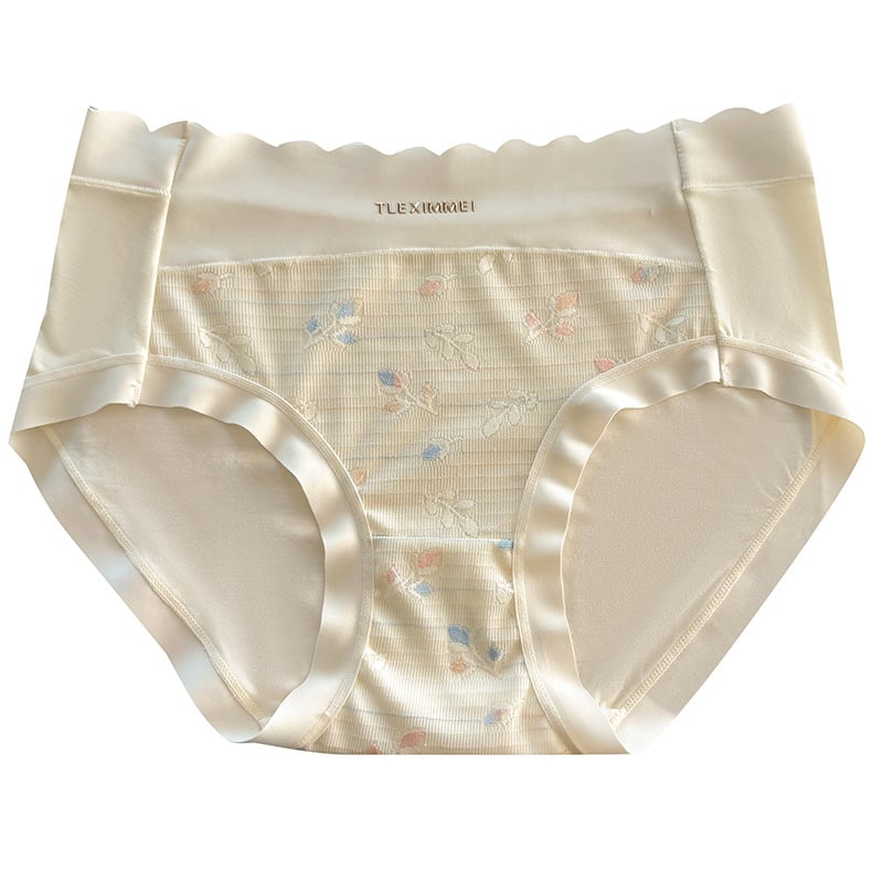 Ženske antibakterijske gaćice od najlona sa srednjim strukom i čipkom (Jacquard tkivo, podstava od Mulberry svile, antibakterijska funkcija)