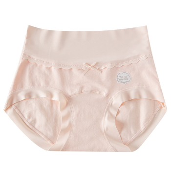Ženske gaćice od pamuka s antibakterijskim i prozračnim svojstvima, visokim strukom