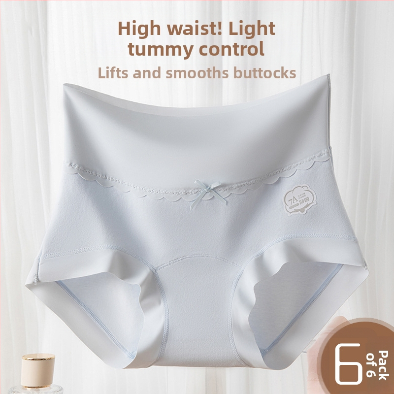 Ženske gaćice od pamuka s antibakterijskim i prozračnim svojstvima, visokim strukom