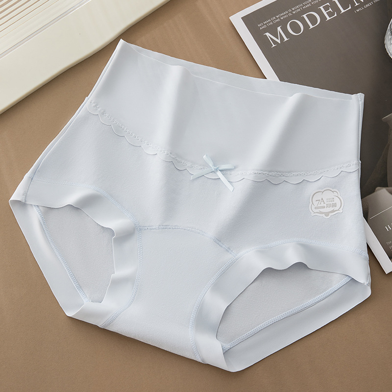 Ženske gaćice od pamuka s antibakterijskim i prozračnim svojstvima, visokim strukom