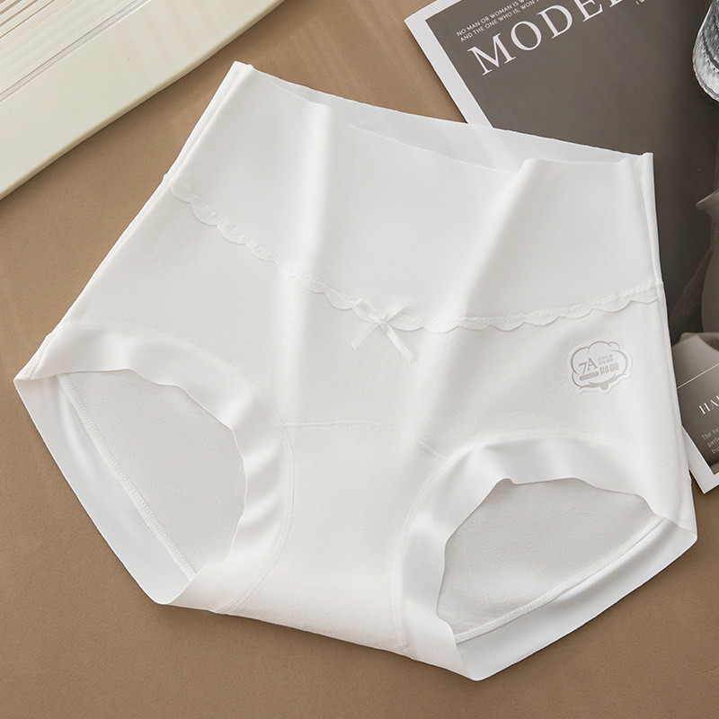 Ženske gaćice od pamuka s antibakterijskim i prozračnim svojstvima, visokim strukom