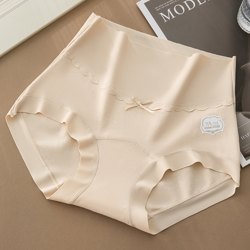 Ženske gaćice od pamuka s antibakterijskim i prozračnim svojstvima, visokim strukom