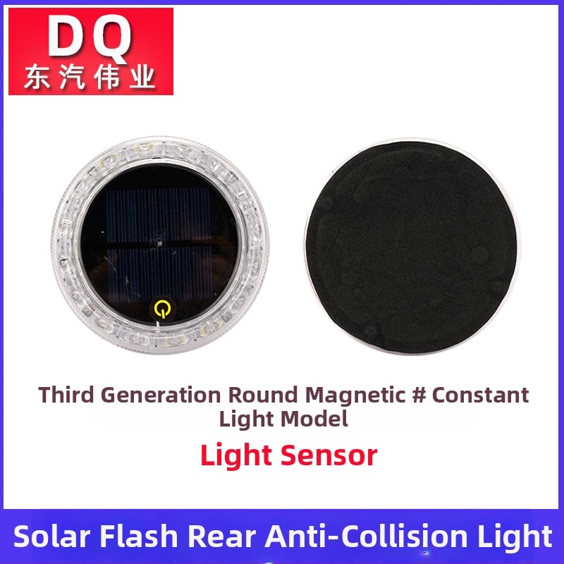 LED zadná svetlá pre vozidlo – solárne napájanie, bez káblov, Solar flash tail light, 3.7V, LED PC telo