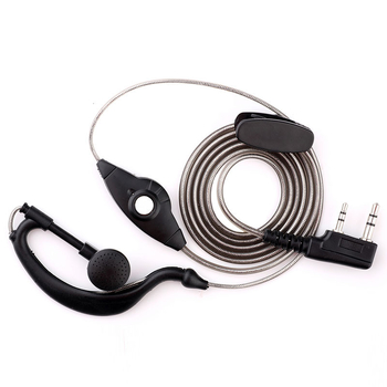 Quansheng slušalica za interkom s K- i Y-veza, pleteni kabel, univerzalna kompatibilnost s više modela, domet 1,5–3 km, duljina kabla 1220 mm