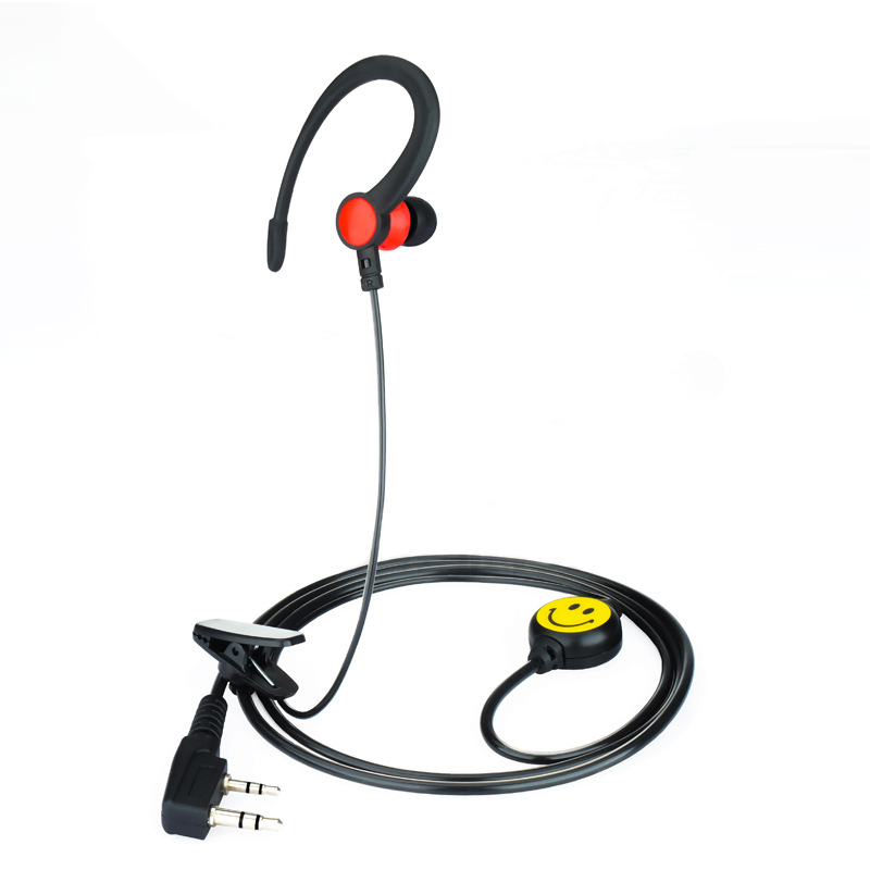 Quansheng slušalica za interkom s K- i Y-veza, pleteni kabel, univerzalna kompatibilnost s više modela, domet 1,5–3 km, duljina kabla 1220 mm