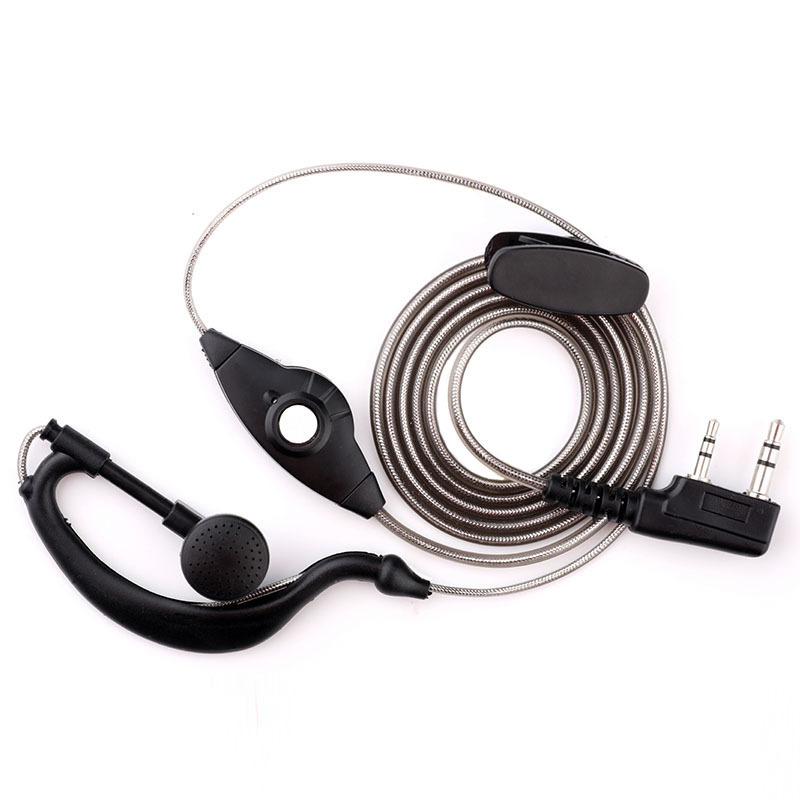 Quansheng slušalica za interkom s K- i Y-veza, pleteni kabel, univerzalna kompatibilnost s više modela, domet 1,5–3 km, duljina kabla 1220 mm