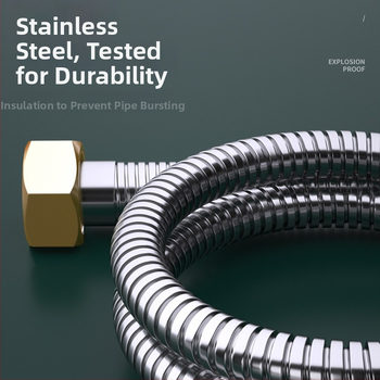 Furtun de duș din oțel inoxidabil și conductă de conectare pentru ieșirea boilerului, stil modern minimalist