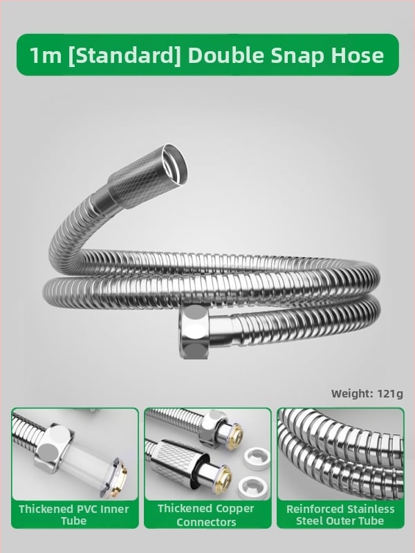 Furtun de duș din oțel inoxidabil și conductă de conectare pentru ieșirea boilerului, stil modern minimalist