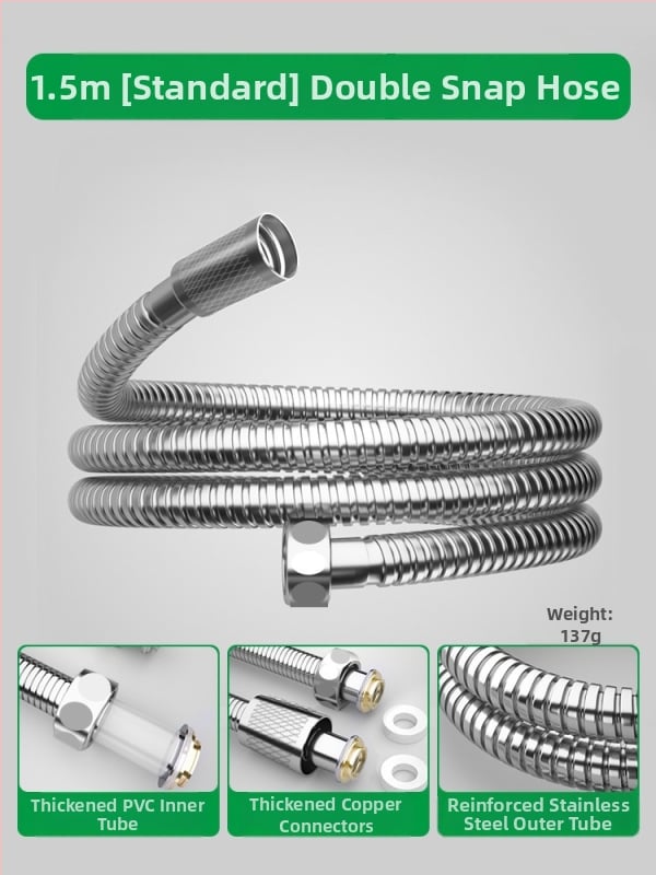 Furtun de duș din oțel inoxidabil și conductă de conectare pentru ieșirea boilerului, stil modern minimalist
