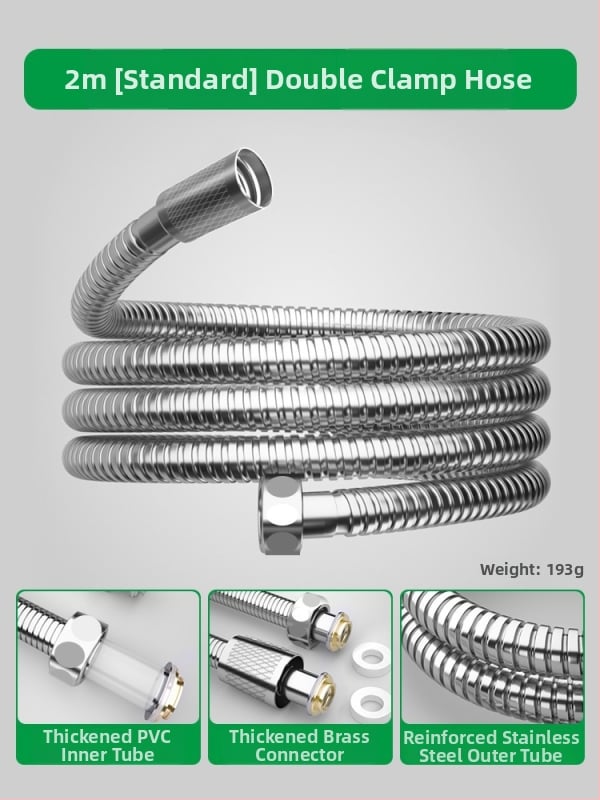 Furtun de duș din oțel inoxidabil și conductă de conectare pentru ieșirea boilerului, stil modern minimalist