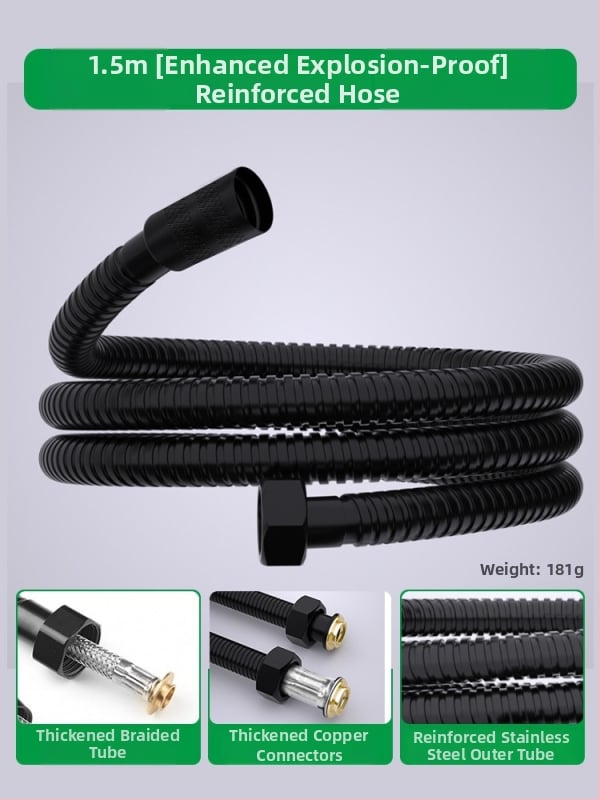 Furtun de duș din oțel inoxidabil și conductă de conectare pentru ieșirea boilerului, stil modern minimalist