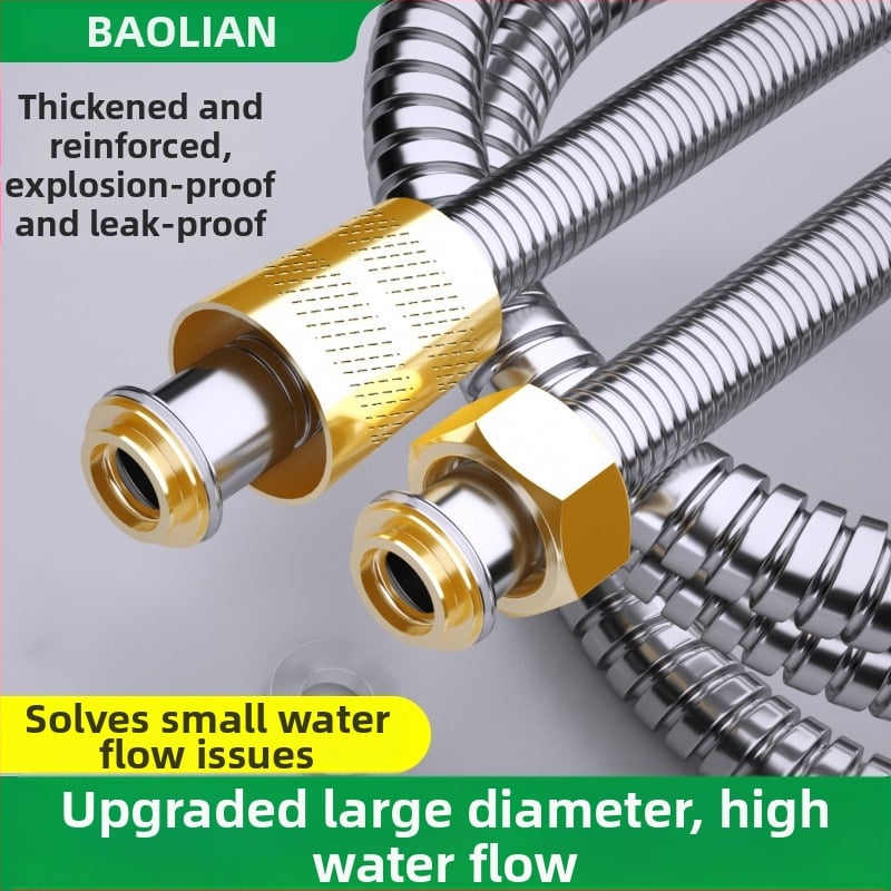 Furtun de duș din oțel inoxidabil și conductă de conectare pentru ieșirea boilerului, stil modern minimalist