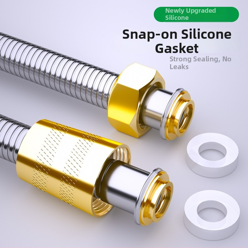 Furtun de duș din oțel inoxidabil și conductă de conectare pentru ieșirea boilerului, stil modern minimalist