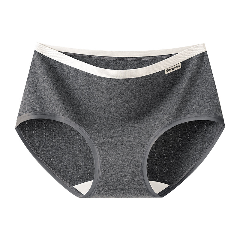 Női pamut alsó, antibakteriális és lélegző, középmagas derekú