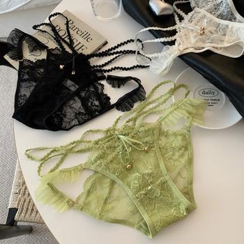 Dantelaste ženske gaćice, niski struk, poliester čipka, pamuk podstava, broj niti 31–40d