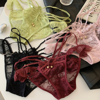 Dantelaste ženske gaćice, niski struk, poliester čipka, pamuk podstava, broj niti 31–40d