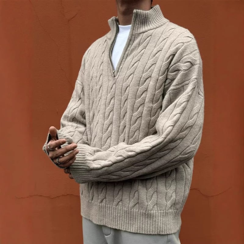 Zozoforest pleteni džemper s kapuljačom, slobodan kroj, HK stil, 90% poliester, okrugli ovratnik