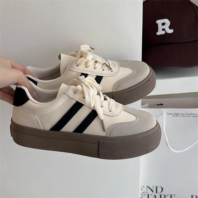 Dexun pantofi de antrenament pentru femei, cu gleznă înaltă, talpă groasă 3–5 cm, partea superioară din piele sintetică, branț PU, talpă din cauciuc