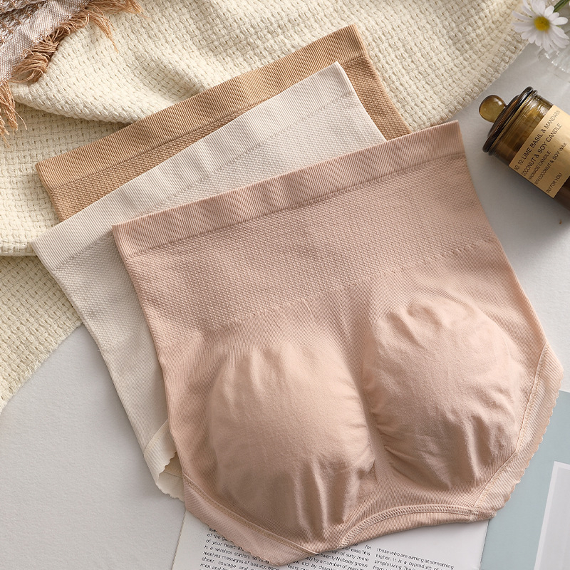 Chiloți femei talie înaltă, control abdomen, ridicare șolduri, fără cusături, jacquard respirabil, căptușeală din bumbac în zona crosei