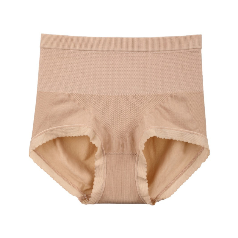 Chiloți femei talie înaltă, control abdomen, ridicare șolduri, fără cusături, jacquard respirabil, căptușeală din bumbac în zona crosei