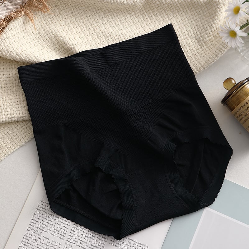 Chiloți femei talie înaltă, control abdomen, ridicare șolduri, fără cusături, jacquard respirabil, căptușeală din bumbac în zona crosei