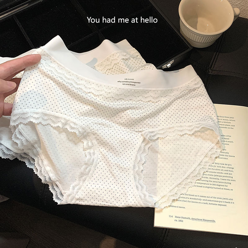 Lenjerie intimă pentru femei din vâscoză, respirabilă, imprimeu floral și cu buline, talie medie, căptușeală din bumbac