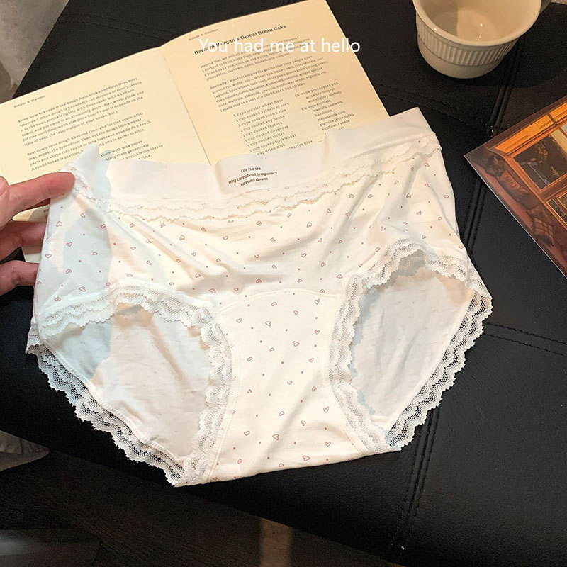 Lenjerie intimă pentru femei din vâscoză, respirabilă, imprimeu floral și cu buline, talie medie, căptușeală din bumbac