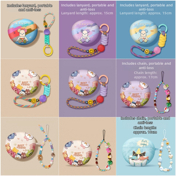 Carcasă pentru Huawei FreeBuds 5i/6i – stil clip, personaj desen animat cu stele, TPU moale, finisaj spray