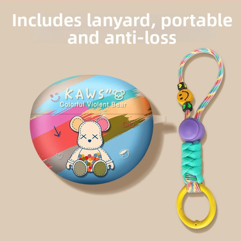 Kryt na Huawei FreeBuds 5i/6i – clip-štýl, hviezdny karikatúrny motív, TPU mäkké puzdro, sprejové vyhotovenie