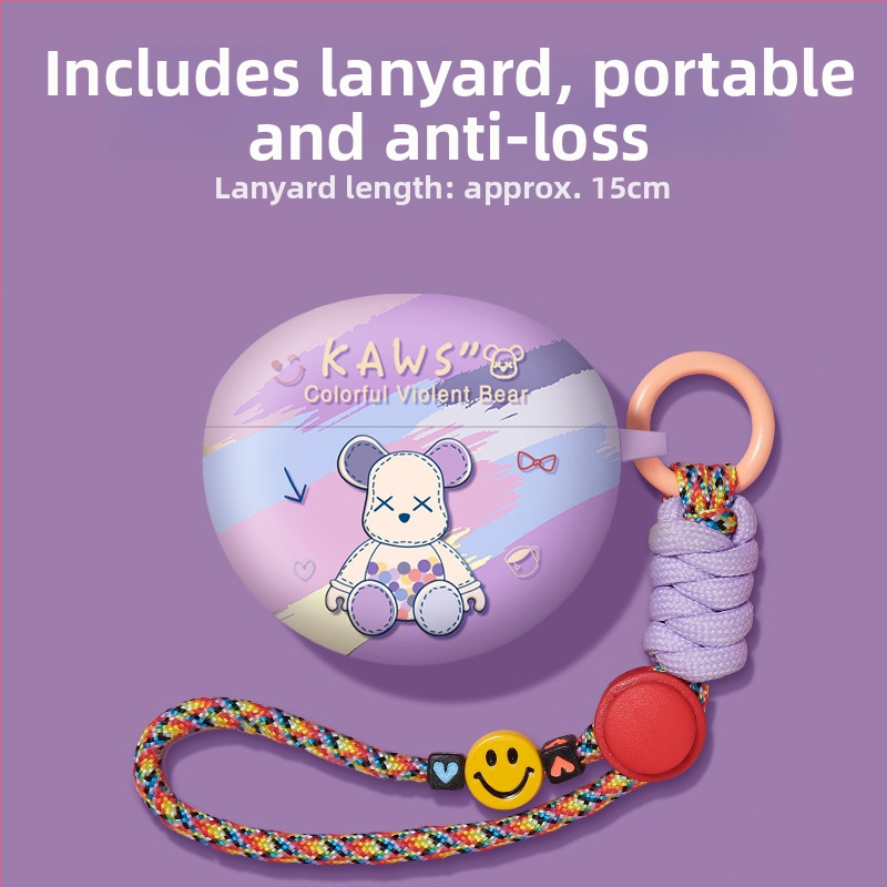 Kryt na Huawei FreeBuds 5i/6i – clip-štýl, hviezdny karikatúrny motív, TPU mäkké puzdro, sprejové vyhotovenie