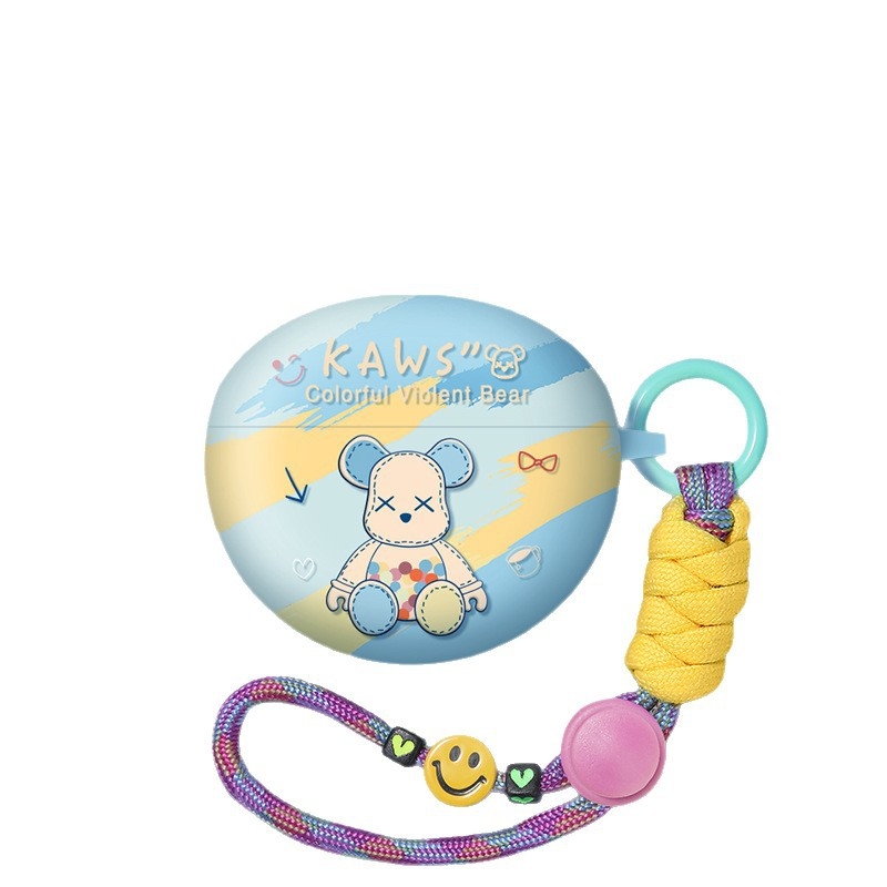 Carcasă pentru Huawei FreeBuds 5i/6i – stil clip, personaj desen animat cu stele, TPU moale, finisaj spray