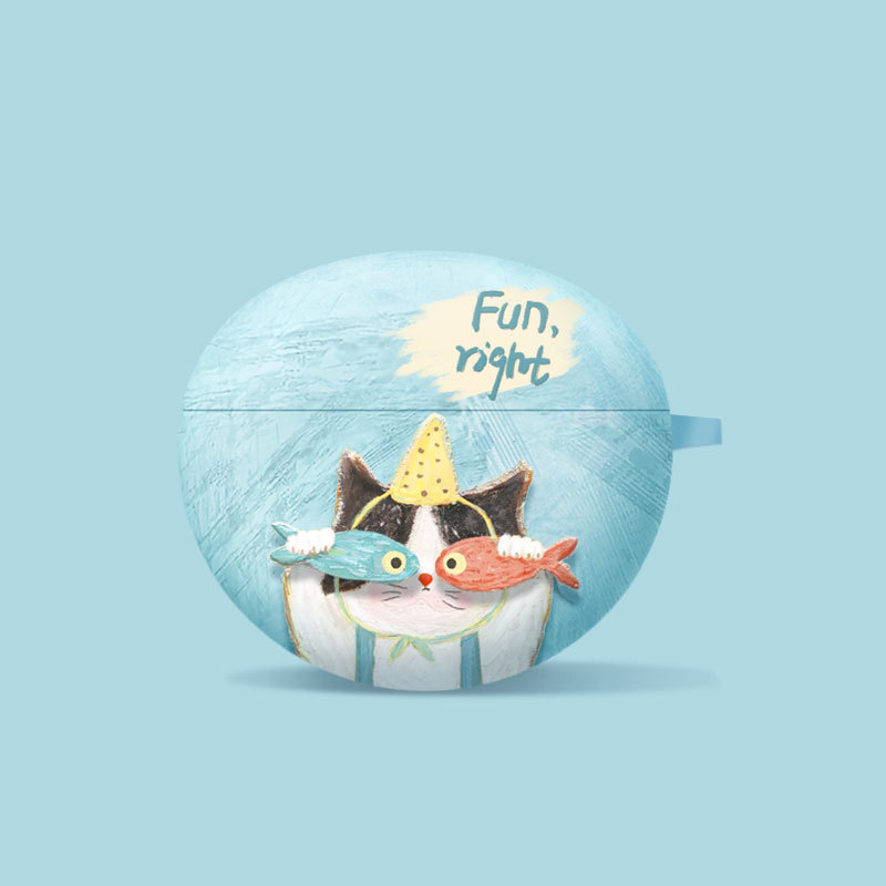 Carcasă pentru Huawei FreeBuds 5i/6i – stil clip, personaj desen animat cu stele, TPU moale, finisaj spray