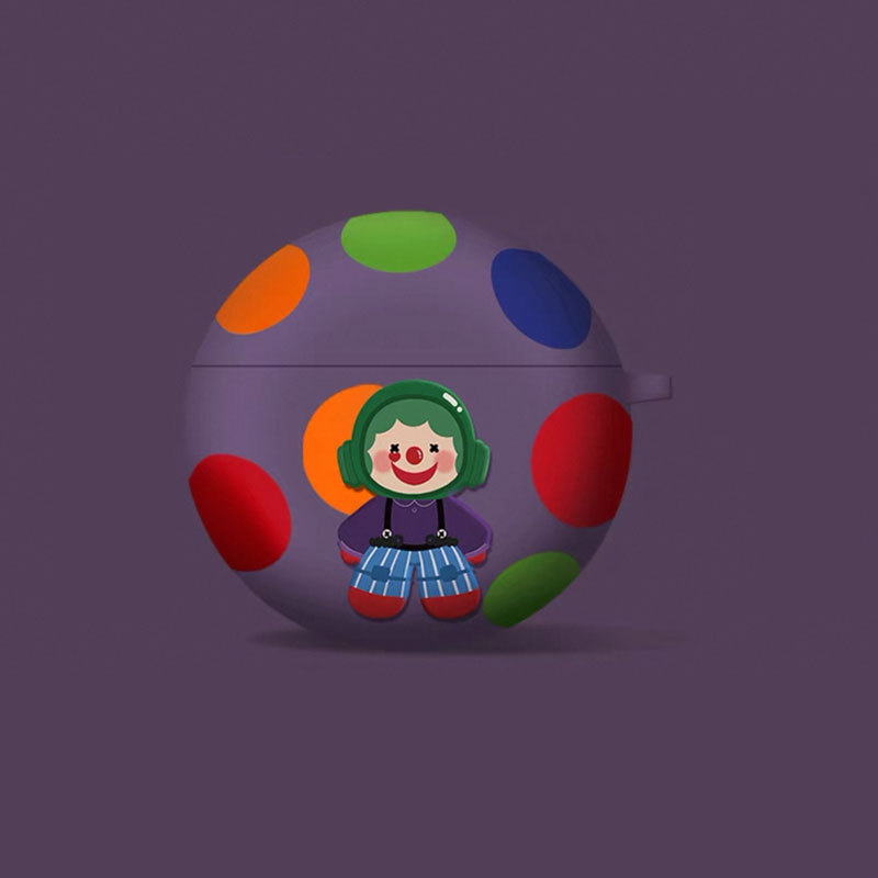 Carcasă pentru Huawei FreeBuds 5i/6i – stil clip, personaj desen animat cu stele, TPU moale, finisaj spray