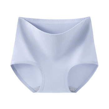 Pamukaste ženske gaćice visokog struka antibakterijske, prozračne, s produženim preponom, 95–100% pamuk