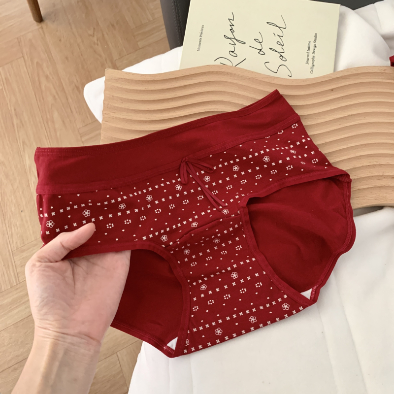 Ženske pamukaste gaćice, srednji pojas, pleteni materijal, 95–100% pamuk