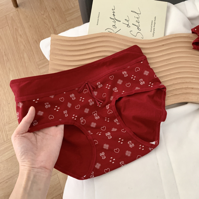 Ženske pamukaste gaćice, srednji pojas, pleteni materijal, 95–100% pamuk