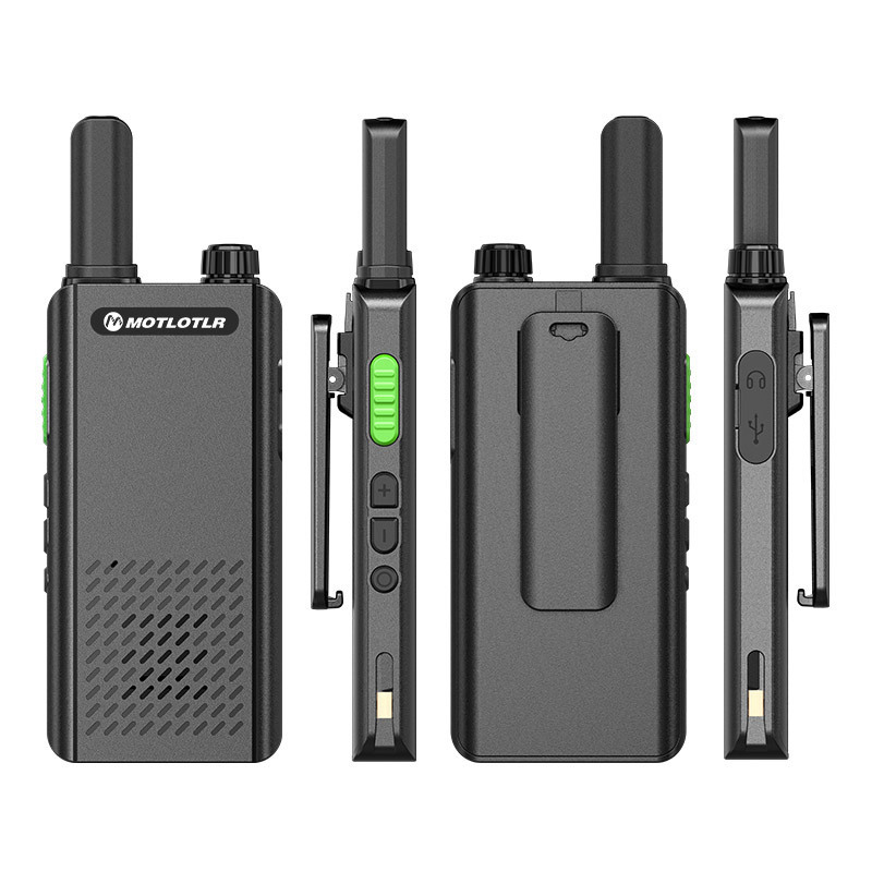 Hordozható ultrakönnyű walkie-talkie, ipari stílus, 5W kimenet, 1,5–3 km hatótáv, 5800mAh lítium akkumulátor, porálló