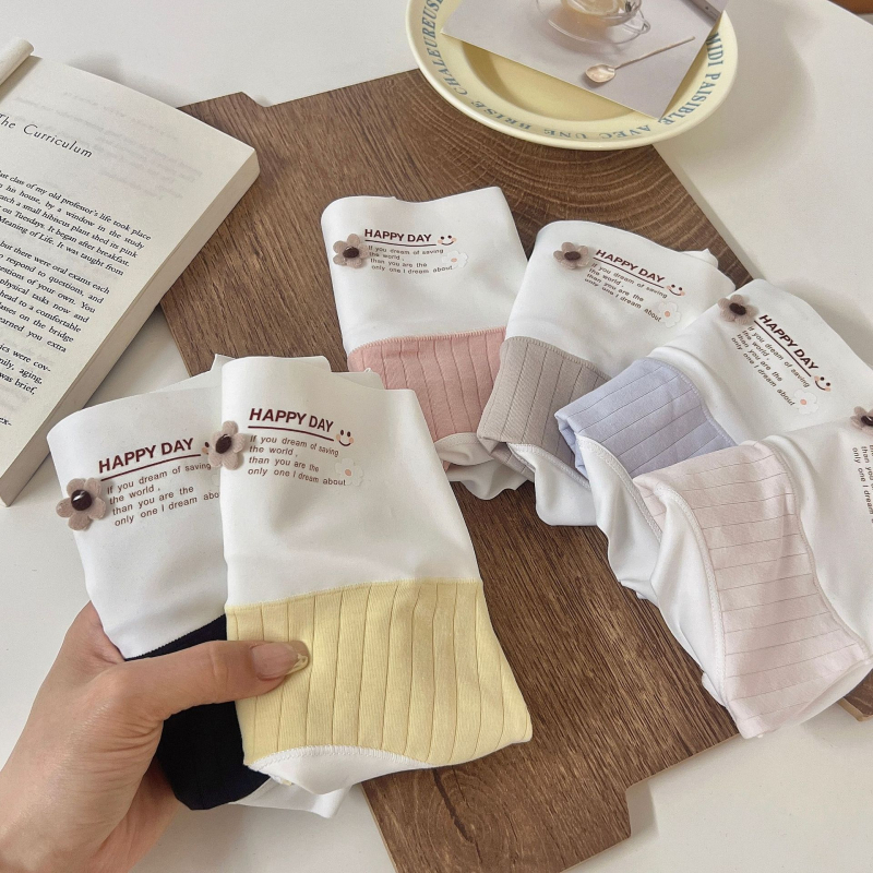 Női pamut magas derekú alsónemű, has támasztás, lélegző és vékony, 80-90% pamut, hullámpont mintázat