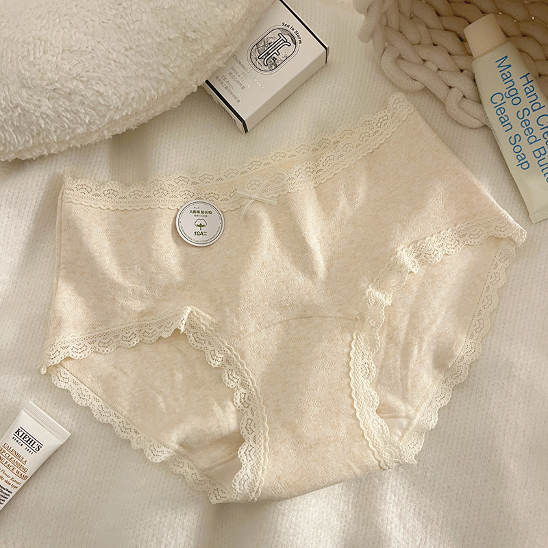 Damske pamucne gaćice s jacquard tkanjem, antibakterijske, prozračne, brzo sušeće