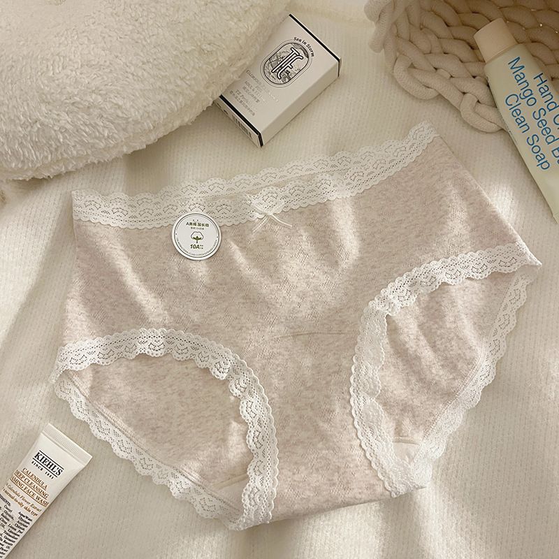 Damske pamucne gaćice s jacquard tkanjem, antibakterijske, prozračne, brzo sušeće