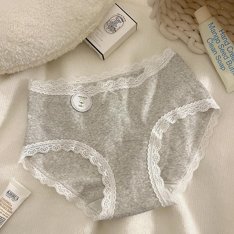 Damske pamucne gaćice s jacquard tkanjem, antibakterijske, prozračne, brzo sušeće