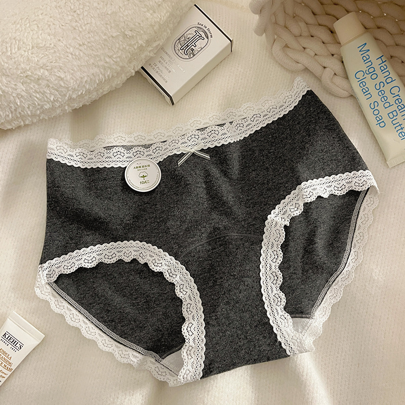 Damske pamucne gaćice s jacquard tkanjem, antibakterijske, prozračne, brzo sušeće